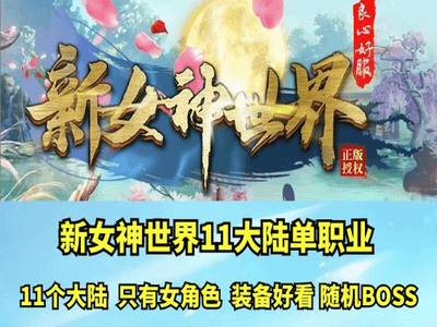 新女神世界V8-神器单职业-精美女性外观-11大陆